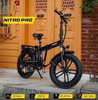 SkyJet Nitro Pro E-bike Black - Fat E-bike & Cargo E-bikes - SkyJet