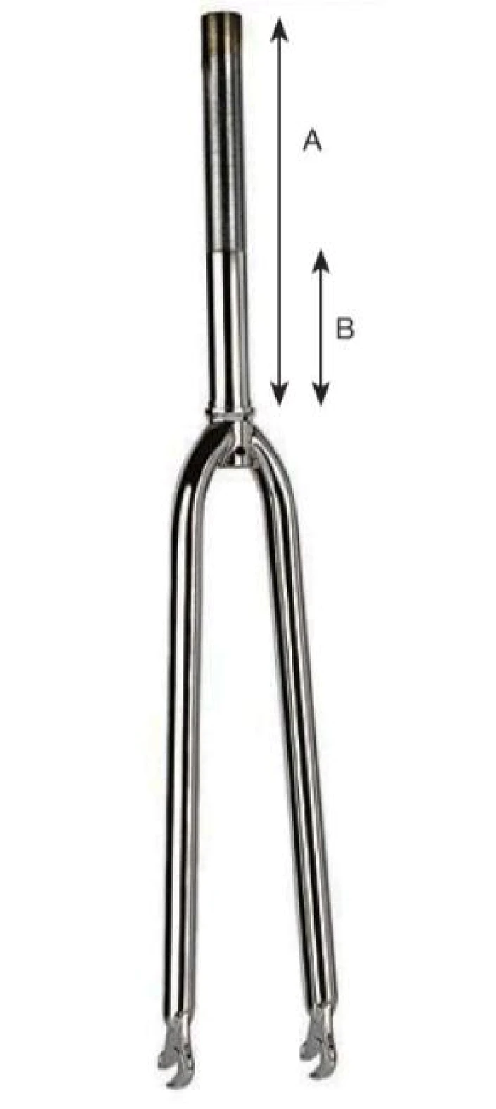 Forcella acciaio cromata pista
