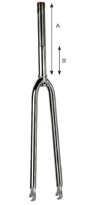 Forcella acciaio cromata pista